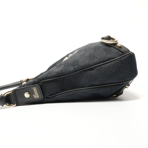 GUCCI GG Canvas One Belt Abby Shoulder Bag black WS27686