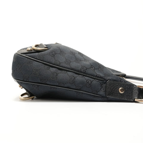 GUCCI GG Canvas One Belt Abby Shoulder Bag black WS27686