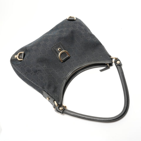 GUCCI GG Canvas One Belt Abby Shoulder Bag black WS27686