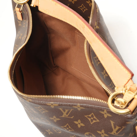 LOUIS VUITTON Sully MM Monogram, manufactured in 2014 Shoulder Bag Brown WS27689