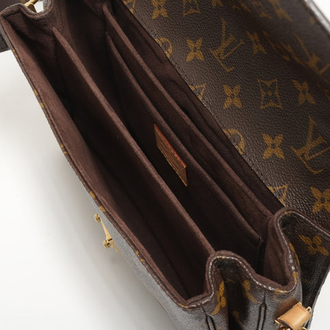 LOUIS VUITTON Monogram Pochette Metis MM (2013 model) Shoulder Bag Brown WS27695