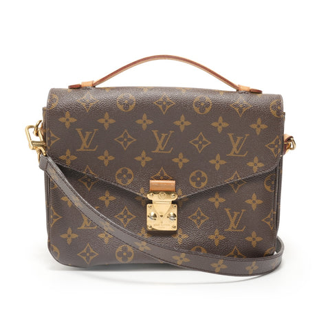 LOUIS VUITTON Monogram Pochette Metis MM (2013 model) Shoulder Bag Brown WS27695