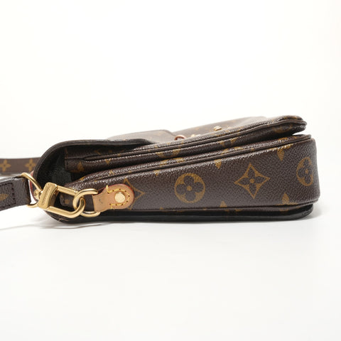 LOUIS VUITTON Monogram Pochette Metis MM (2013 model) Shoulder Bag Brown WS27695
