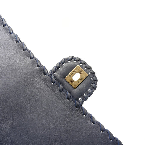 CHANEL Item No. 21, 2015-2016, Velvet Calf Matelass Shoulder Bag Navy WS27698