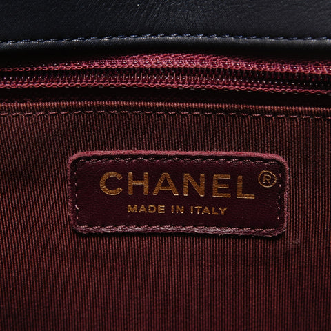 CHANEL Item No. 21, 2015-2016, Velvet Calf Matelass Shoulder Bag Navy WS27698