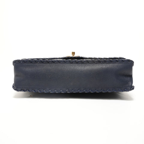 CHANEL Item No. 21, 2015-2016, Velvet Calf Matelass Shoulder Bag Navy WS27698