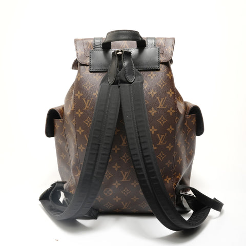 LOUIS VUITTON 2017 Monogram Macassar Christopher MM Backpack  Daypack Brown WS27701