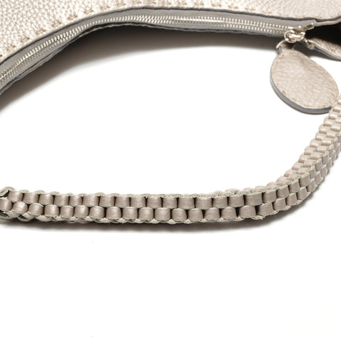 FENDI Seleria one belt Shoulder Bag Silver WS27705