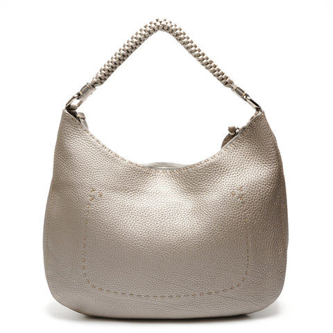 FENDI Seleria one belt Shoulder Bag Silver WS27705