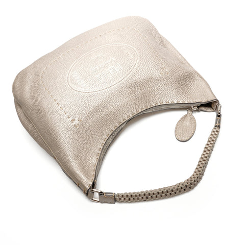 FENDI Seleria one belt Shoulder Bag Silver WS27705