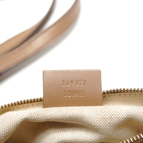 GUCCI GG canvas and leather tote Handbag beige WS27706