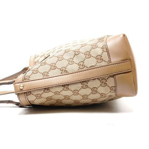 GUCCI GG canvas and leather tote Handbag beige WS27706