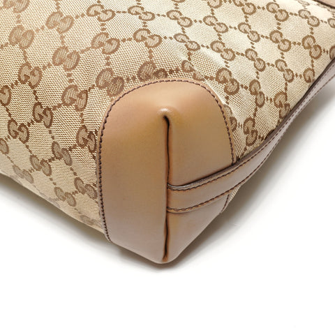 GUCCI GG canvas and leather tote Handbag beige WS27706