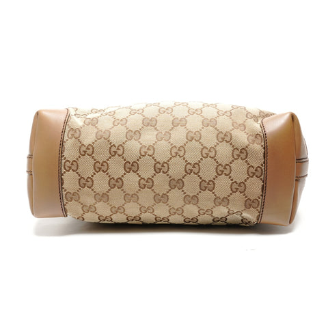 GUCCI GG canvas and leather tote Handbag beige WS27706
