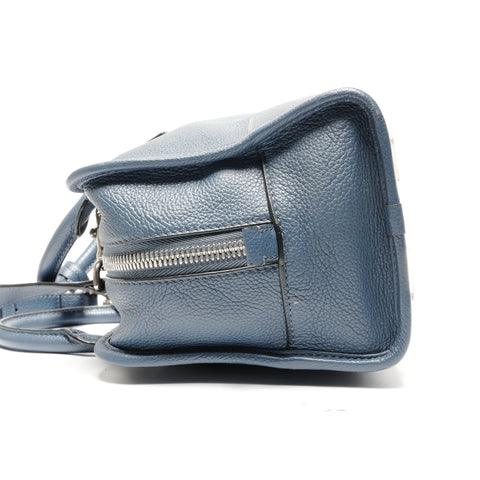 LOEWE Leather Amazona Anagram 2-way Shoulder Bag blue WS27711