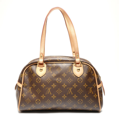 LOUIS VUITTON Monogram Montorgueil PM 2008 Handbag Brown WS27713