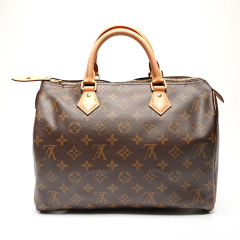 LOUIS VUITTON monogram speedy 30 Handbag Brown WS27714