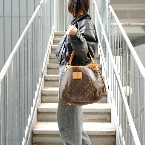 LOUIS VUITTON 2009 Monogram Galliera PM Shoulder Bag Brown WS27715