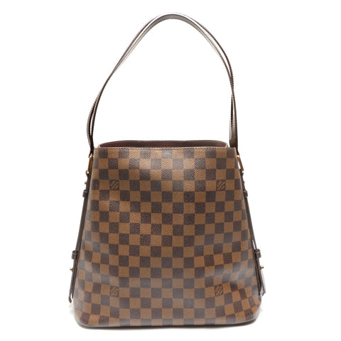 LOUIS VUITTON Damier Cabas Rivington 2012 Shoulder Bag Brown WS27717