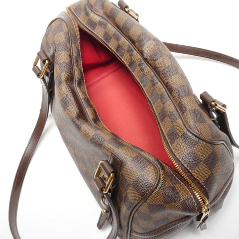 LOUIS VUITTON Damier Rivington GM 2010 Shoulder Bag Brown WS27719