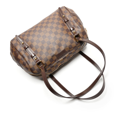 LOUIS VUITTON Damier Rivington GM 2010 Shoulder Bag Brown WS27719