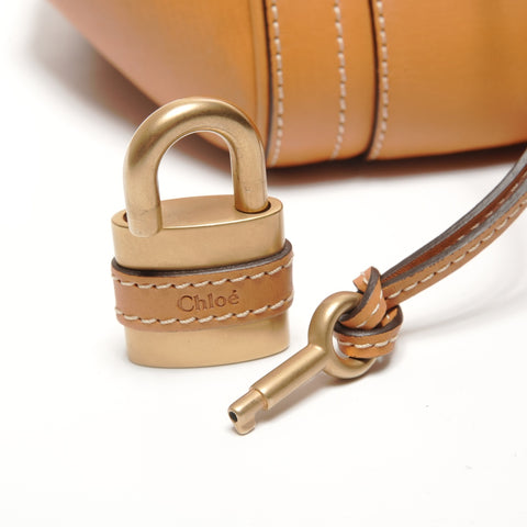 Chloe Leather Paddington Boston Bag Handbag Brown WS27720