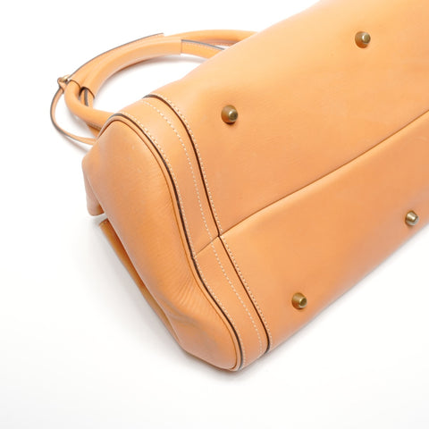 Chloe Leather Paddington Boston Bag Handbag Brown WS27720