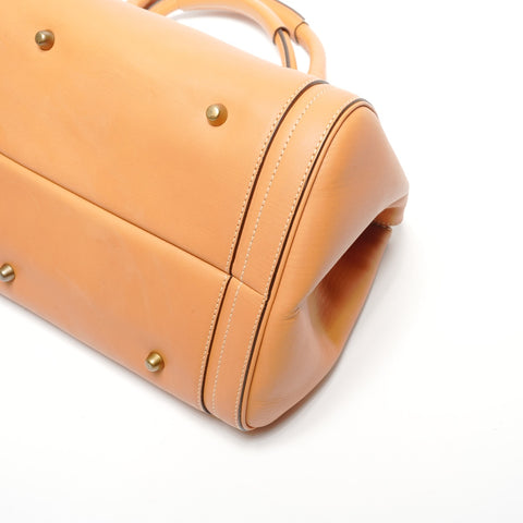 Chloe Leather Paddington Boston Bag Handbag Brown WS27720