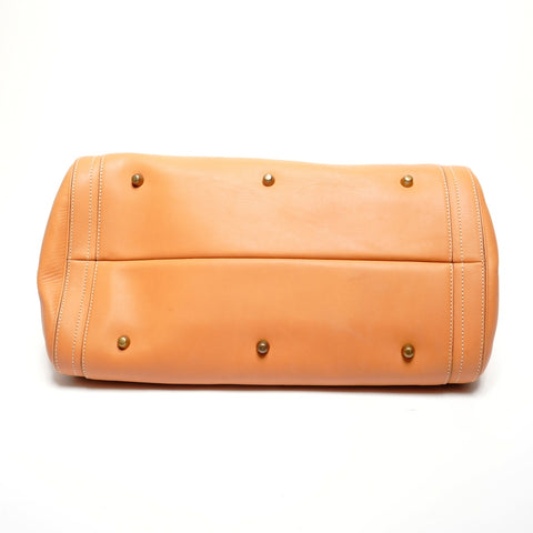 Chloe Leather Paddington Boston Bag Handbag Brown WS27720