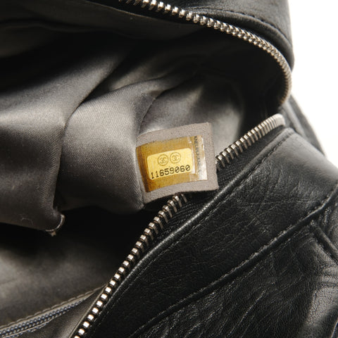 CHANEL Quilted Chain Leather, 2008 model, serial number 11. Boston bag black WS27721