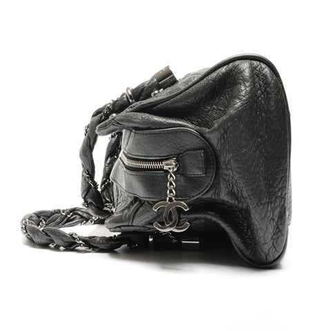 CHANEL Quilted Chain Leather, 2008 model, serial number 11. Boston bag black WS27721