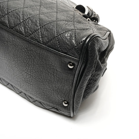 CHANEL Quilted Chain Leather, 2008 model, serial number 11. Boston bag black WS27721