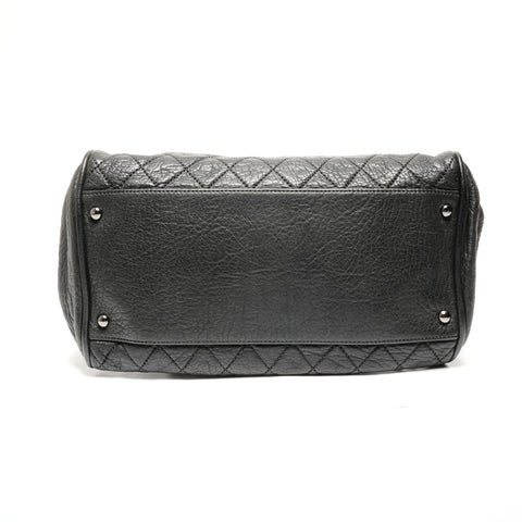 CHANEL Quilted Chain Leather, 2008 model, serial number 11. Boston bag black WS27721