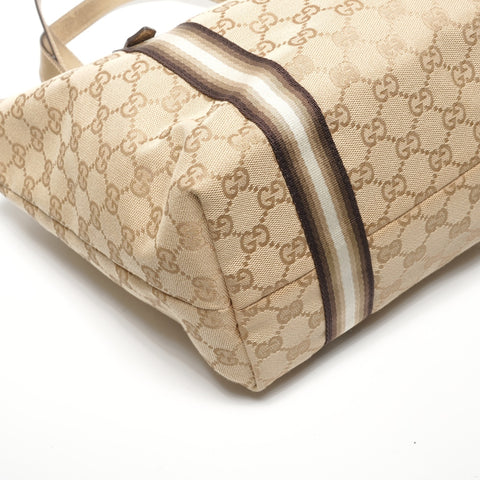 GUCCI GG Canvas Gold Tote Bag beige WS27723