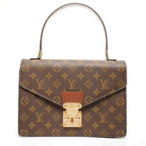 LOUIS VUITTON Monogram Concorde 1995 Handbag Brown WS27725