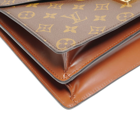 LOUIS VUITTON Monogram Concorde 1995 Handbag Brown WS27725
