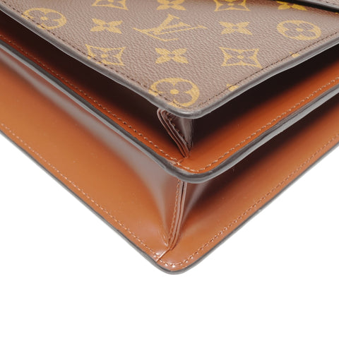 LOUIS VUITTON Monogram Concorde 1995 Handbag Brown WS27725