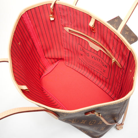 LOUIS VUITTON Neverfull MM Monogram Tote Bag Brown WS27726