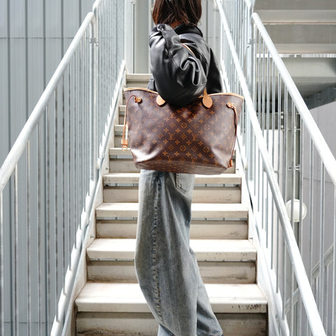 LOUIS VUITTON Neverfull MM Monogram Tote Bag Brown WS27726