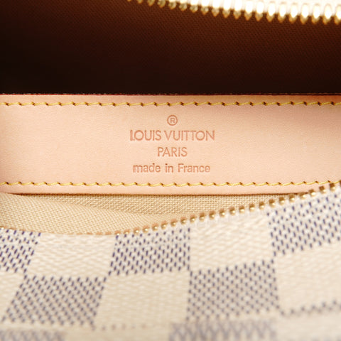 LOUIS VUITTON Damier Azur Naviglio 2008 Shoulder Bag white WS27729