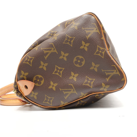 LOUIS VUITTON 2001 Monogram Speedy 25 Handbag Brown WS27730