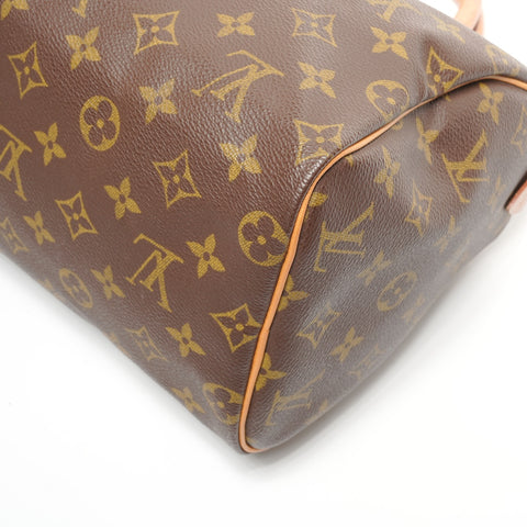 LOUIS VUITTON 2001 Monogram Speedy 25 Handbag Brown WS27730