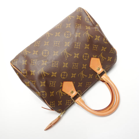 LOUIS VUITTON 2001 Monogram Speedy 25 Handbag Brown WS27730