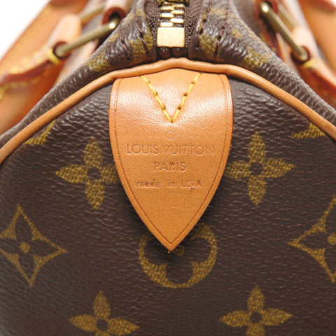 LOUIS VUITTON 2001 Monogram Speedy 25 Handbag Brown WS27730