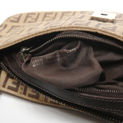 FENDI Mamma baguette Zucchino Shoulder Bag Brown WS27732