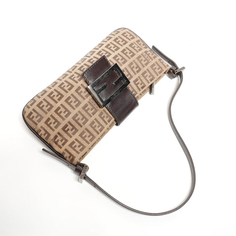 FENDI Mamma baguette Zucchino Shoulder Bag Brown WS27732