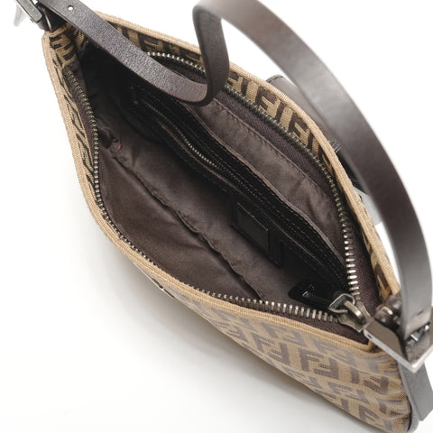 FENDI Mamma baguette Zucchino Shoulder Bag Brown WS27732