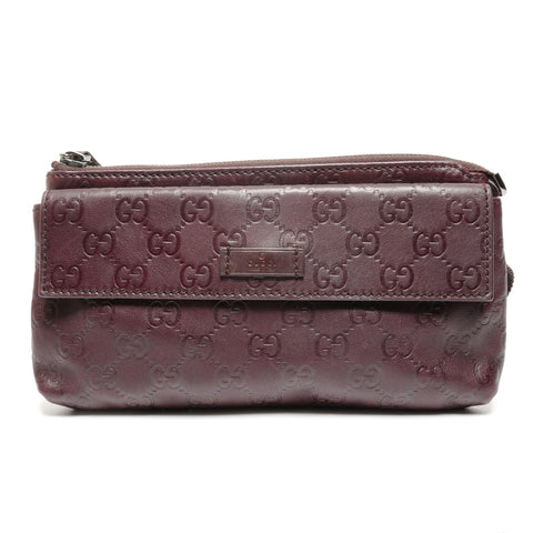 GUCCI GG Shima Leather Waist bag Brown WS27733