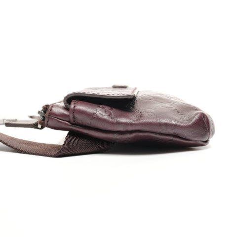 GUCCI GG Shima Leather Waist bag Brown WS27733