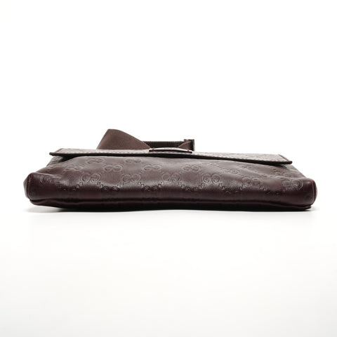 GUCCI GG Shima Leather Waist bag Brown WS27733